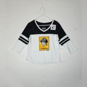 MLB Pittsburgh Pirates Two Tone Cooperstown Tri-Blend Shirt Women’s Size Large